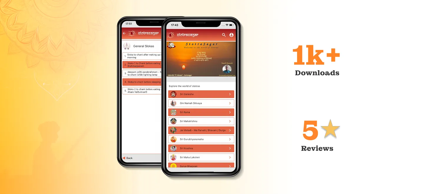 Total downloads of stotrasagar app downloads